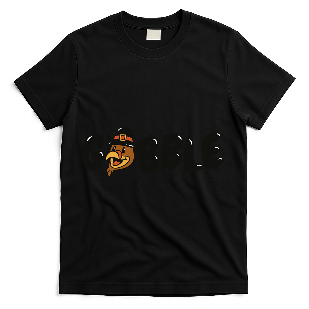 Gobble Turkey Thanksgiving Holiday Cute T-Shirt product image 1