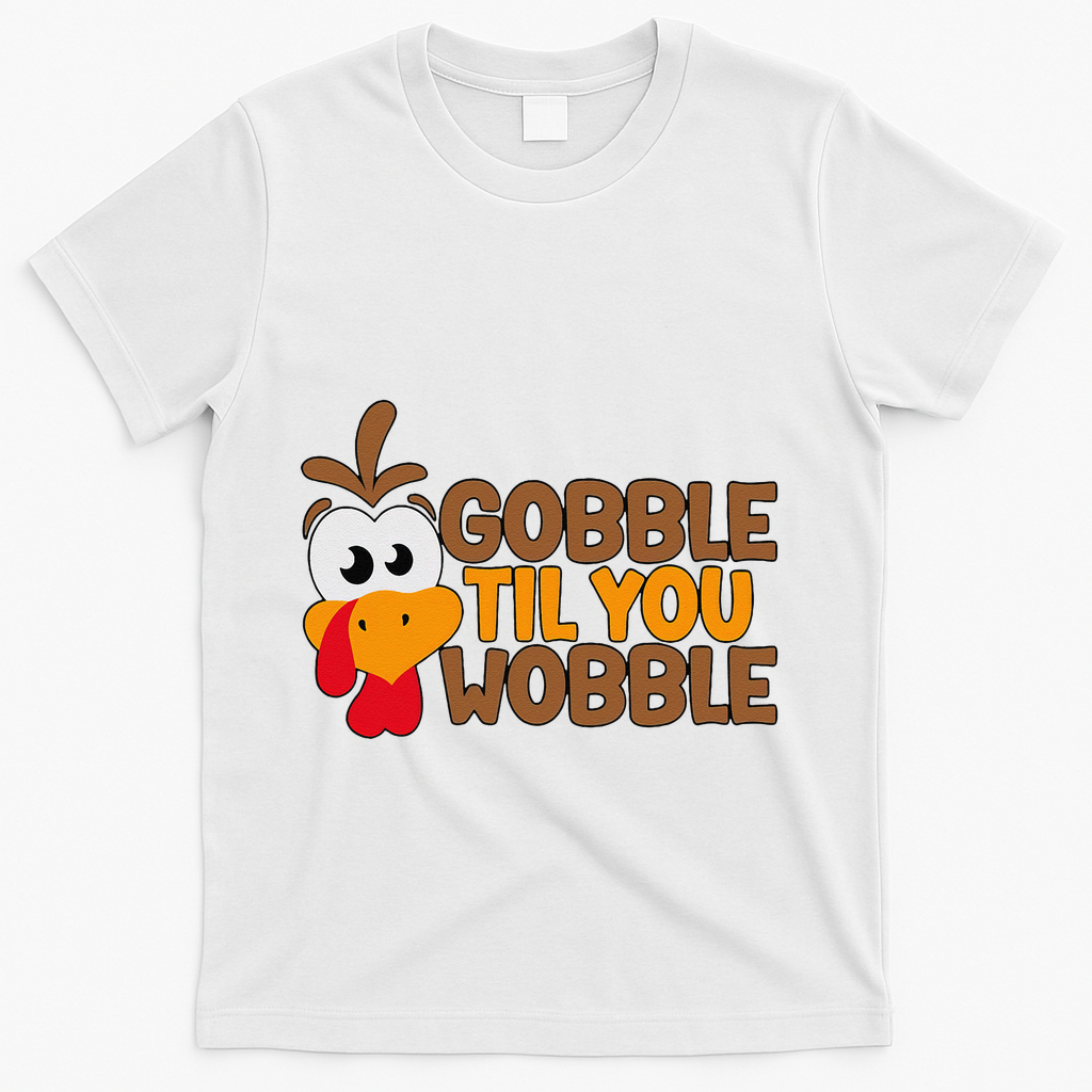 Gobble Til You Wobble Baby Outfit Thanksgiving T-Shirt product image 2