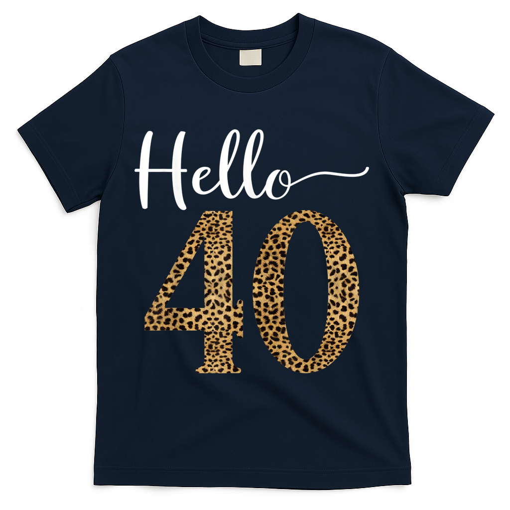 Hello 40 Years Leopard Print 40th Birthday Party Woman Gift product image 3