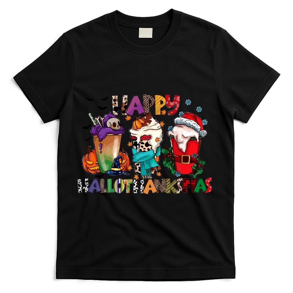 Hallothanksmas Coffee Fall Vibes Cute Halloween product image 1