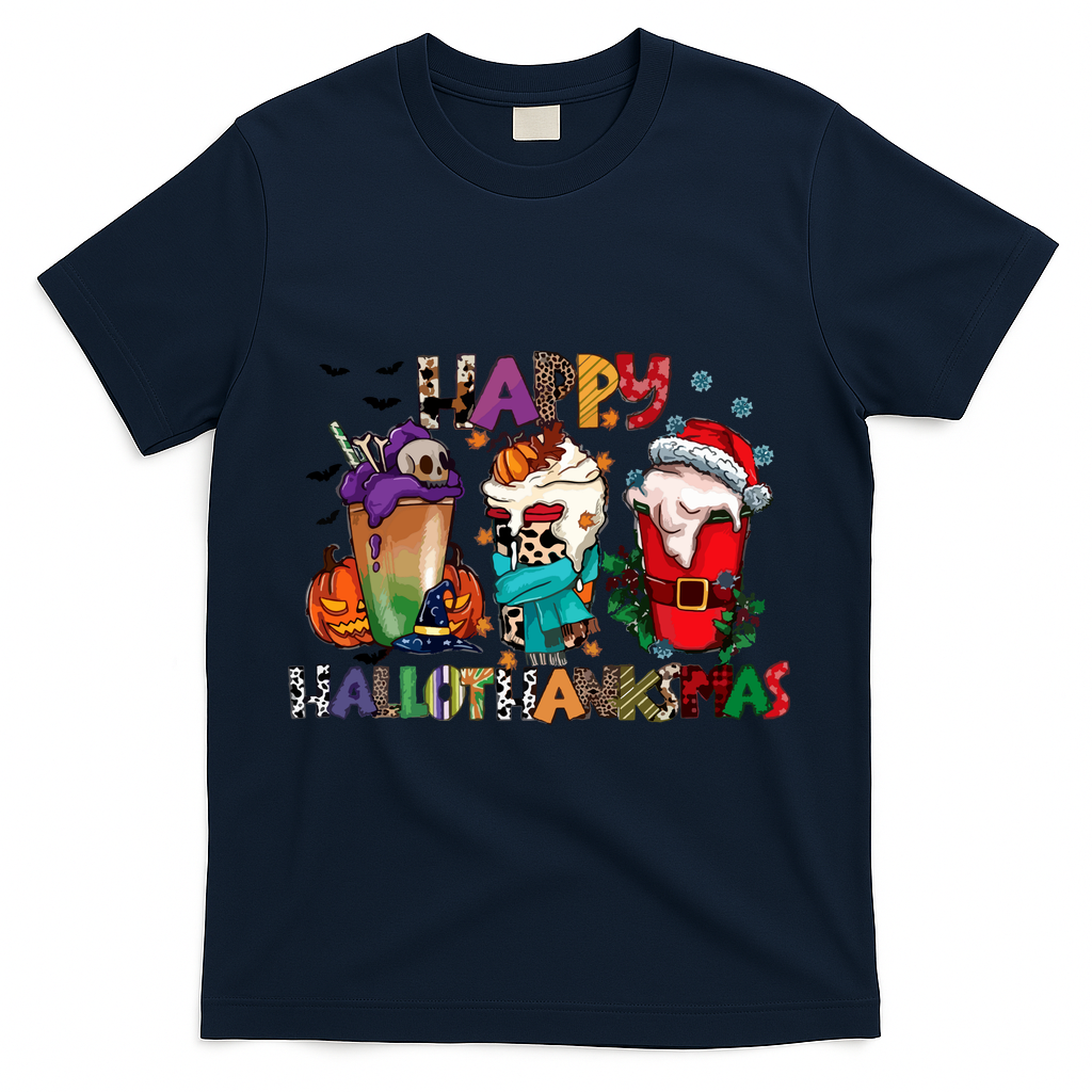 Hallothanksmas Coffee Fall Vibes Cute Halloween product image 3