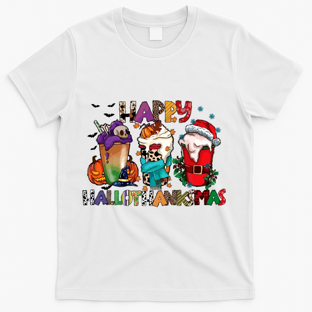 Hallothanksmas Coffee Fall Vibes Cute Halloween product image 2