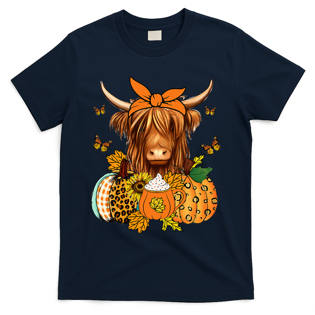 Highland Cow Fall And Leaves Pumpkins Autumn Thanksgiving product image 3