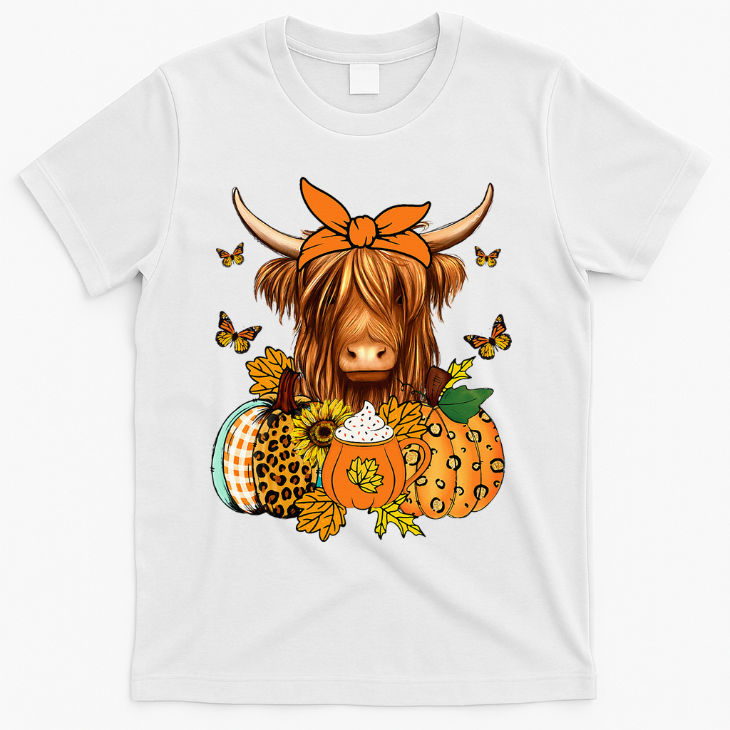Highland Cow Fall And Leaves Pumpkins Autumn Thanksgiving product image 2