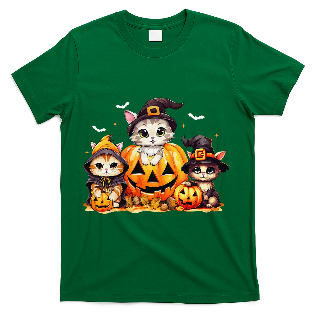 Halloween Cat Pumpkin Spooky Season Gift T-Shirt product image 4