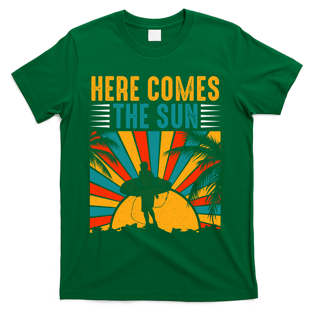 Here Comes The Sun | Surfing Summer Surf Surfer Gift T-Shirt product image 4