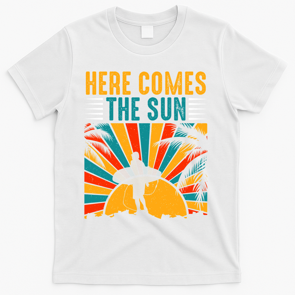 Here Comes The Sun | Surfing Summer Surf Surfer Gift T-Shirt product image 2