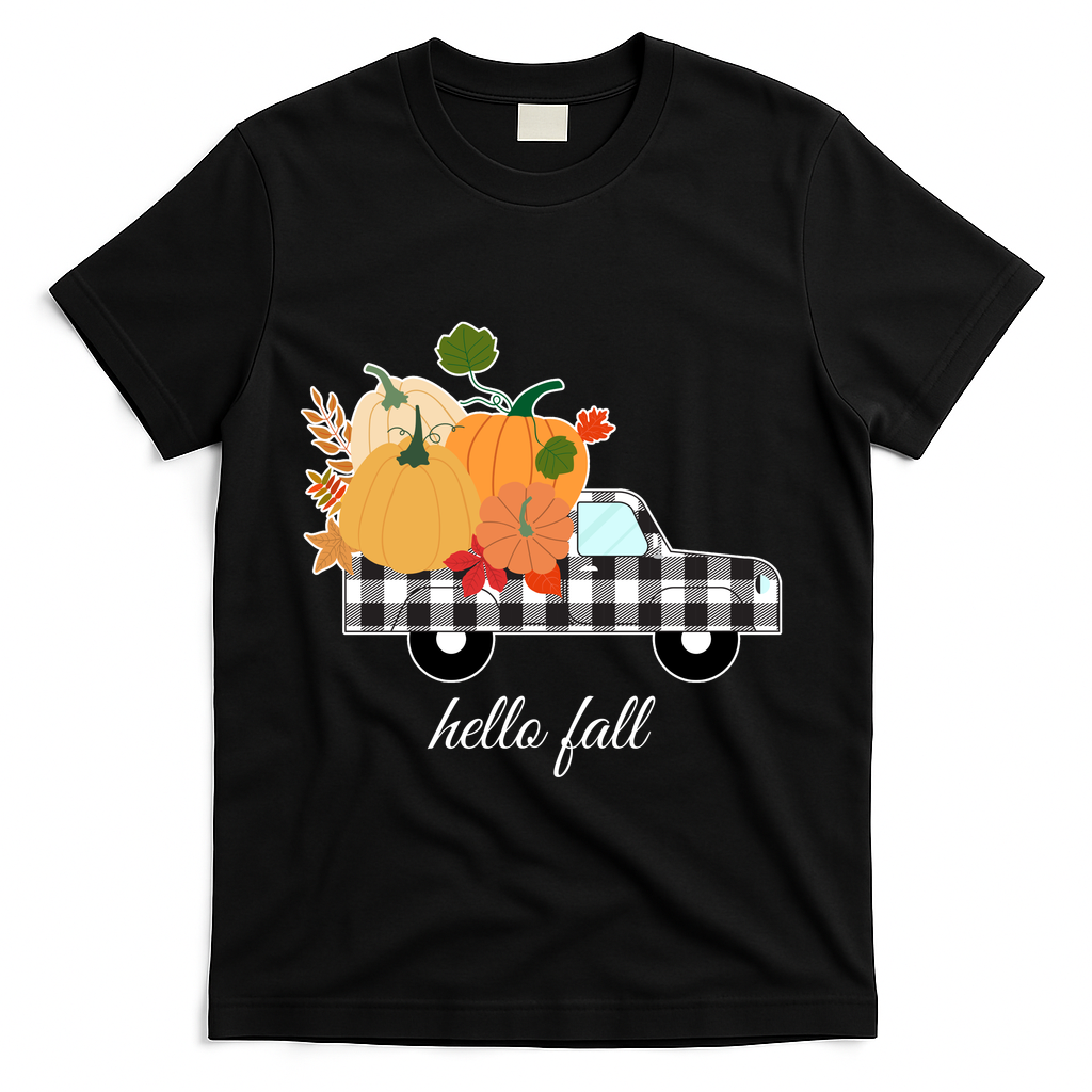 Hello Fall Pumpkin Patch Vintage Truck T-Shirt product image 1