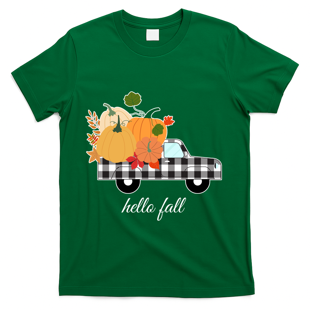 Hello Fall Pumpkin Patch Vintage Truck T-Shirt product image 4