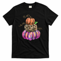 Hello Fall Watercolor Pumpkin Colorful Thanksgiving T-Shirt product image 1
