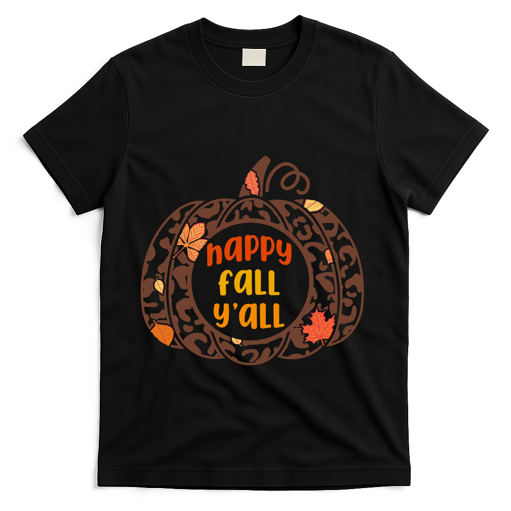 Happy Fall Yall Festive Pumpkin T-Shirt product image 1