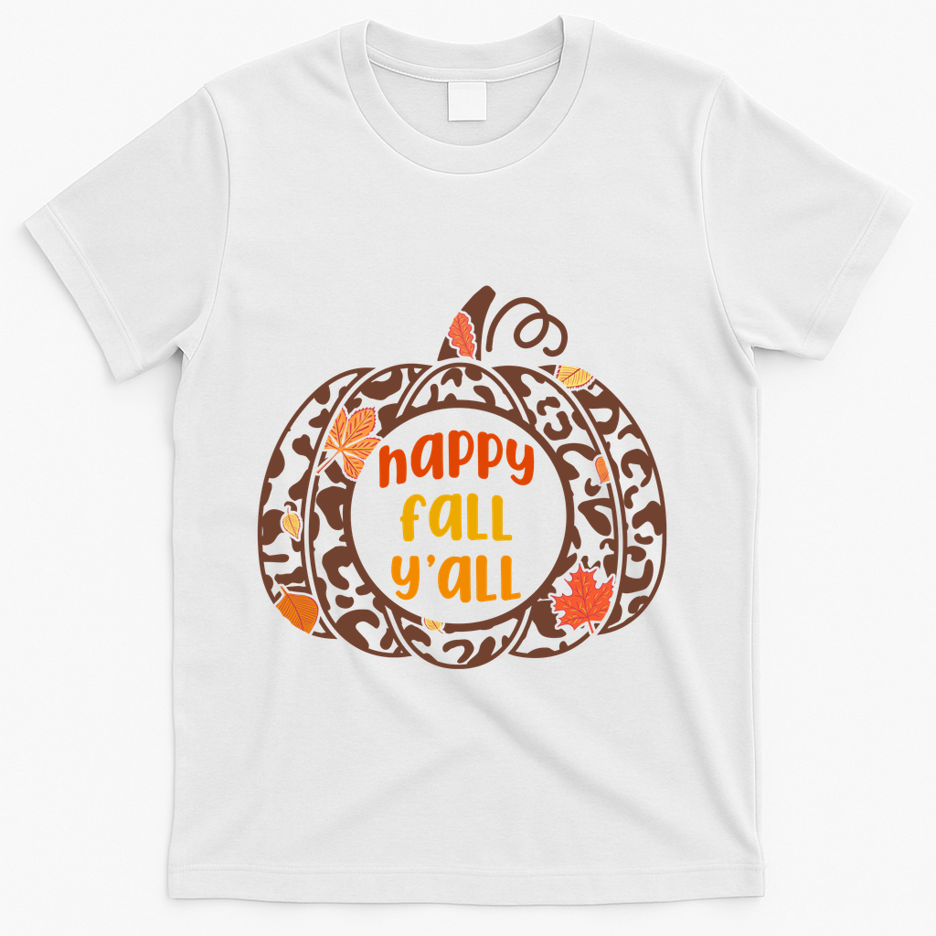 Happy Fall Yall Festive Pumpkin T-Shirt product image 2