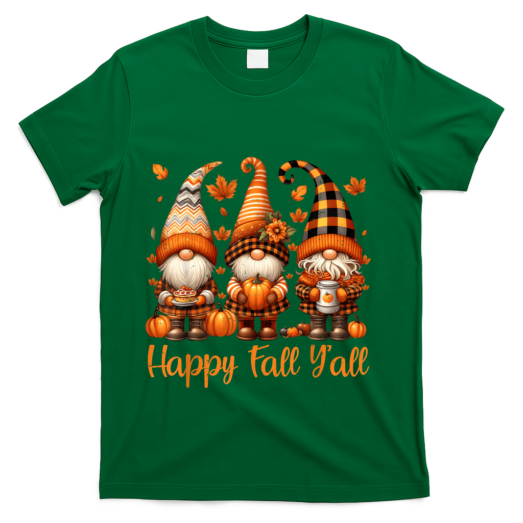 Happy Fall YAll Gnome Pumpkin Autumn Thanksgiving T-Shirt product image 4