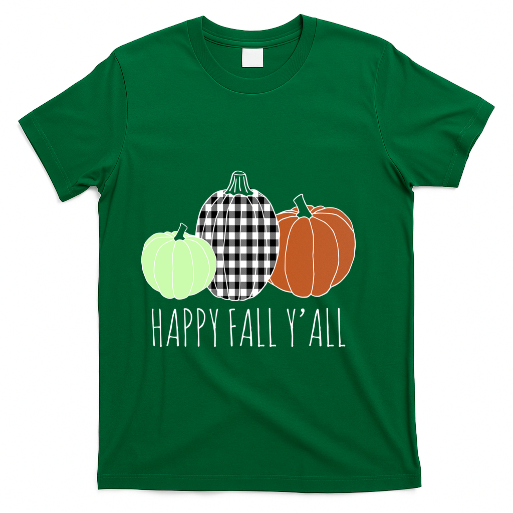 Happy Fall Yall Pumpkin T-Shirt product image 4