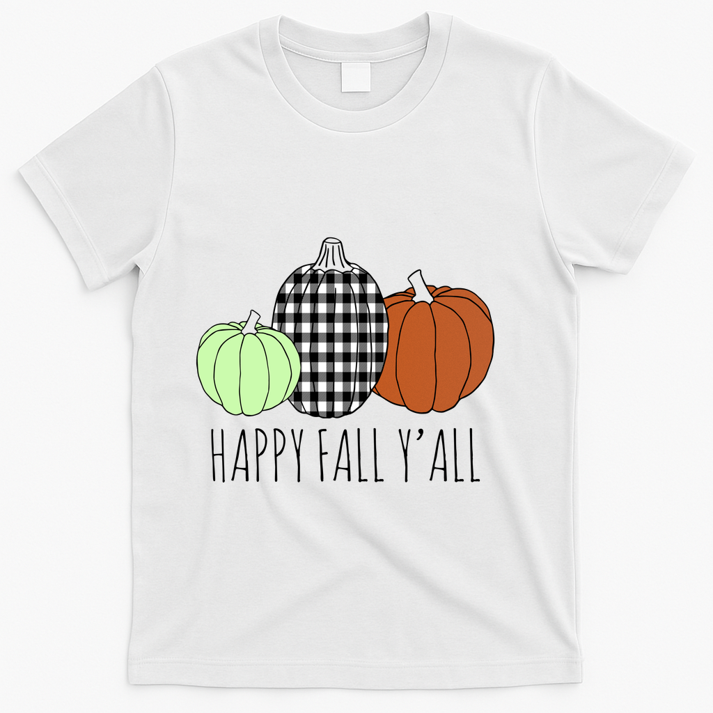 Happy Fall Yall Pumpkin T-Shirt product image 2