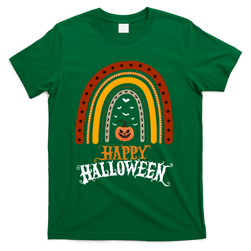 Happy Halloween Rainbow Pumpkin T-Shirt product image 4