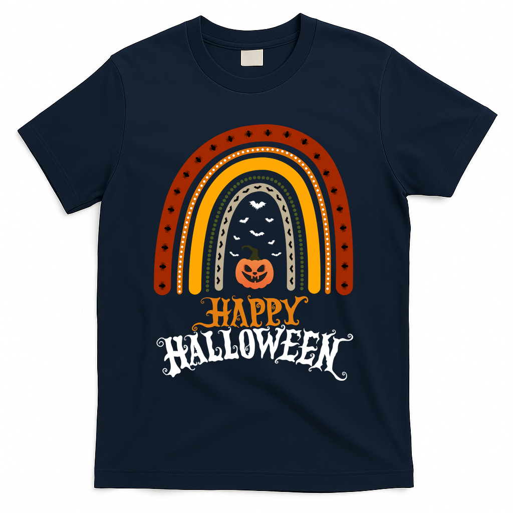 Happy Halloween Rainbow Pumpkin T-Shirt product image 3