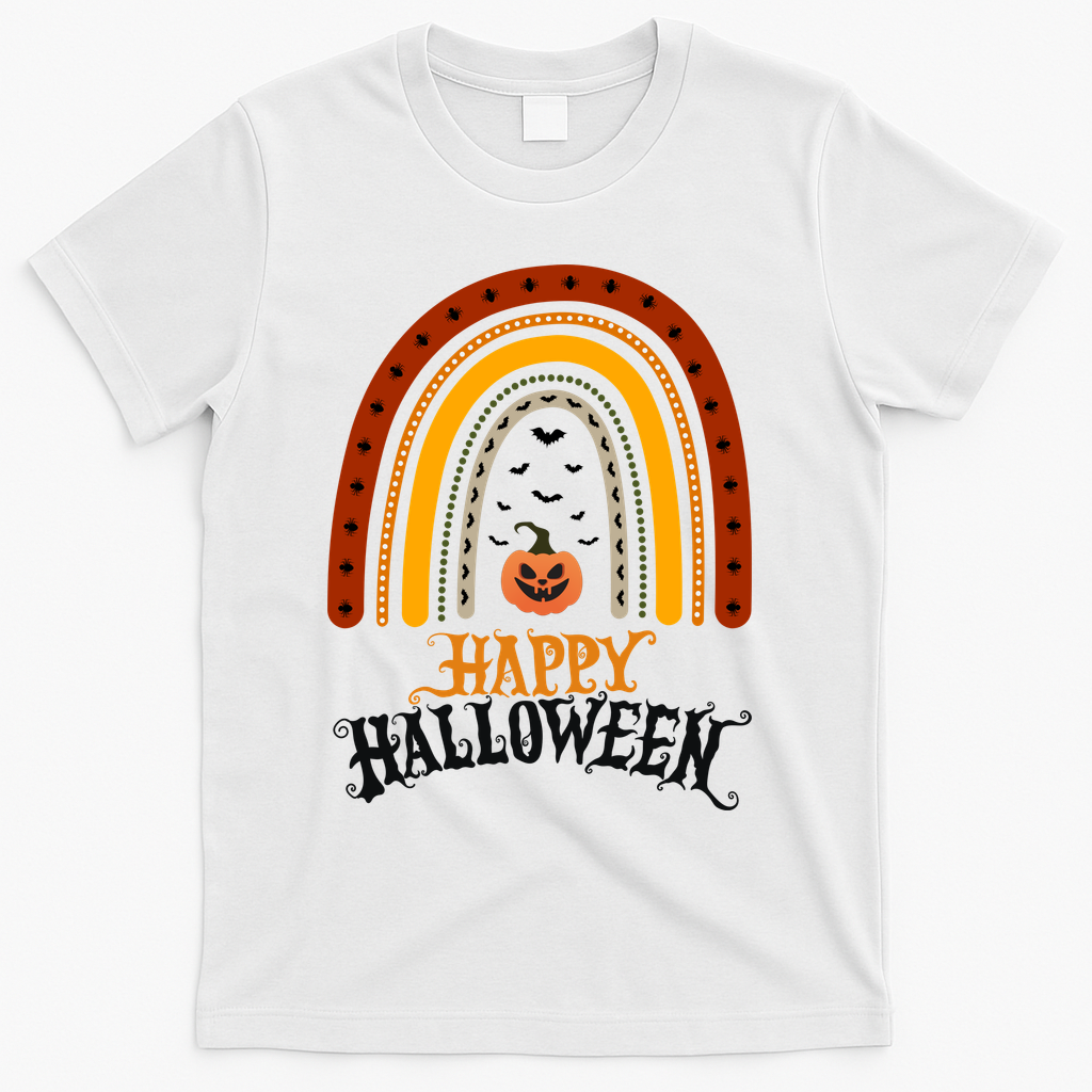 Happy Halloween Rainbow Pumpkin T-Shirt product image 2