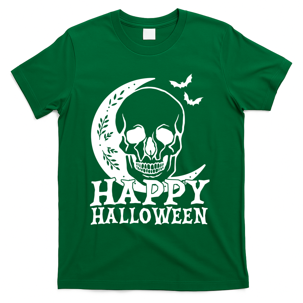 Happy Halloween Skull Moon Spooky T-Shirt product image 4