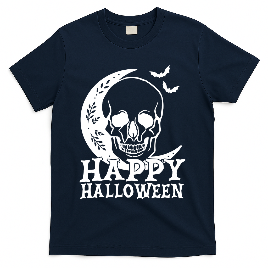 Happy Halloween Skull Moon Spooky T-Shirt product image 3