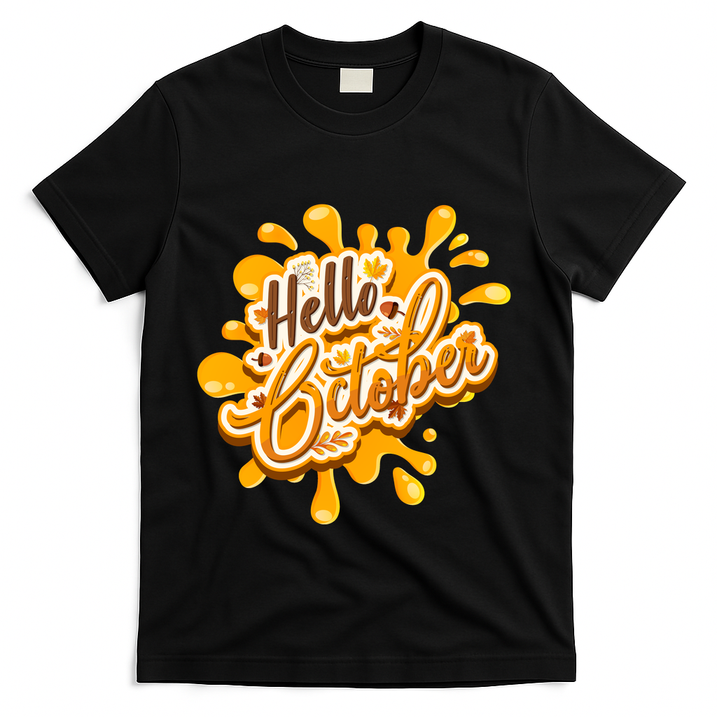 Hello October Fun Fall T-Shirt product image 1