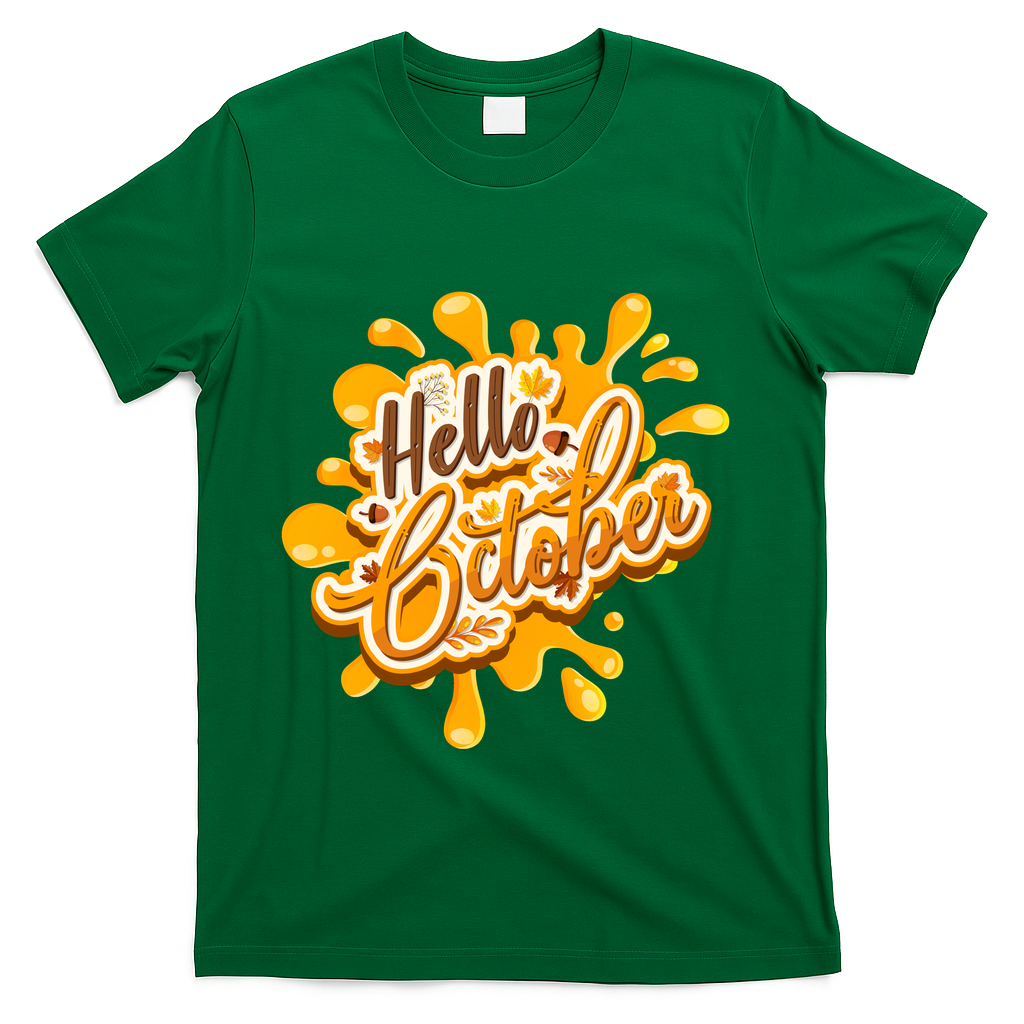 Hello October Fun Fall T-Shirt product image 4