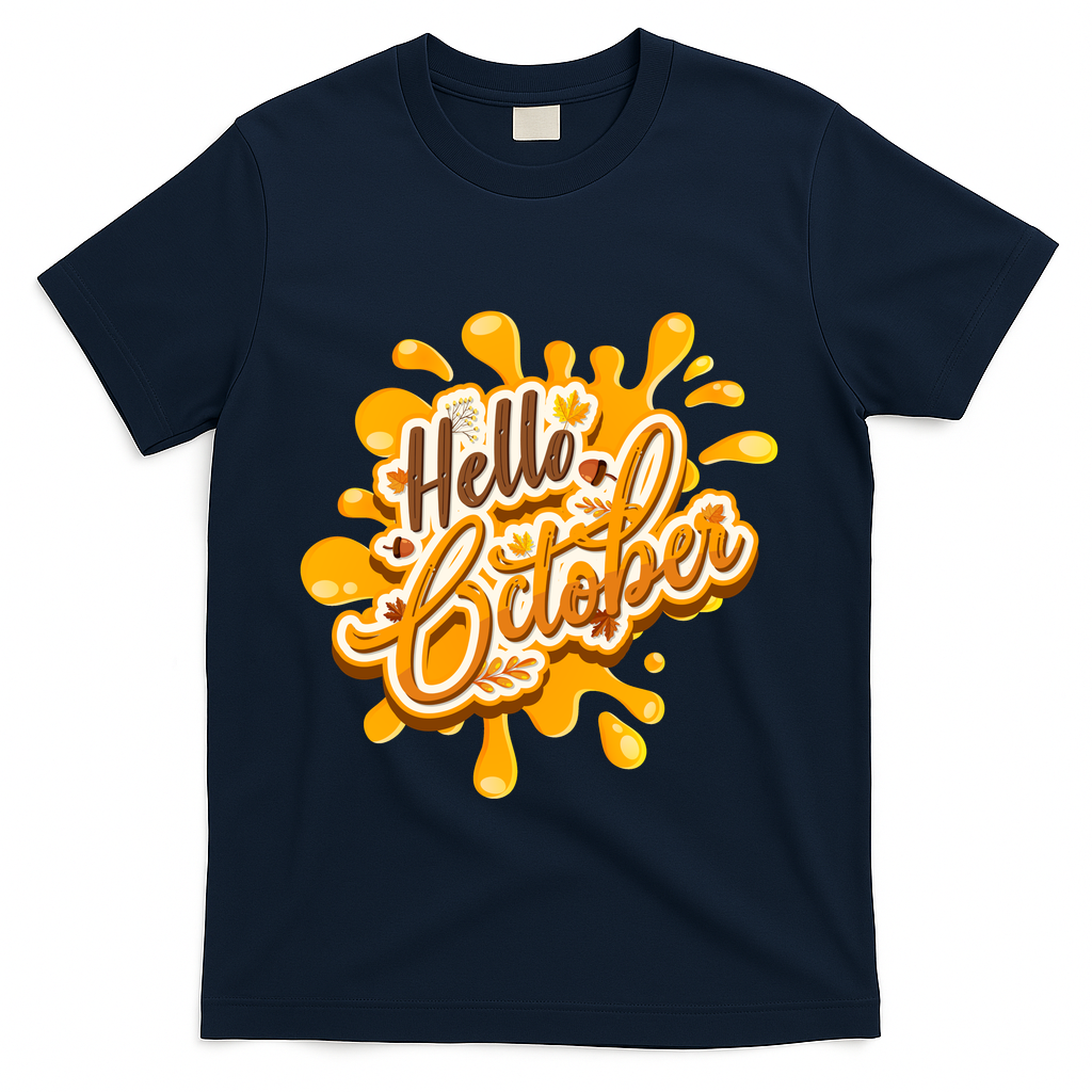 Hello October Fun Fall T-Shirt product image 3
