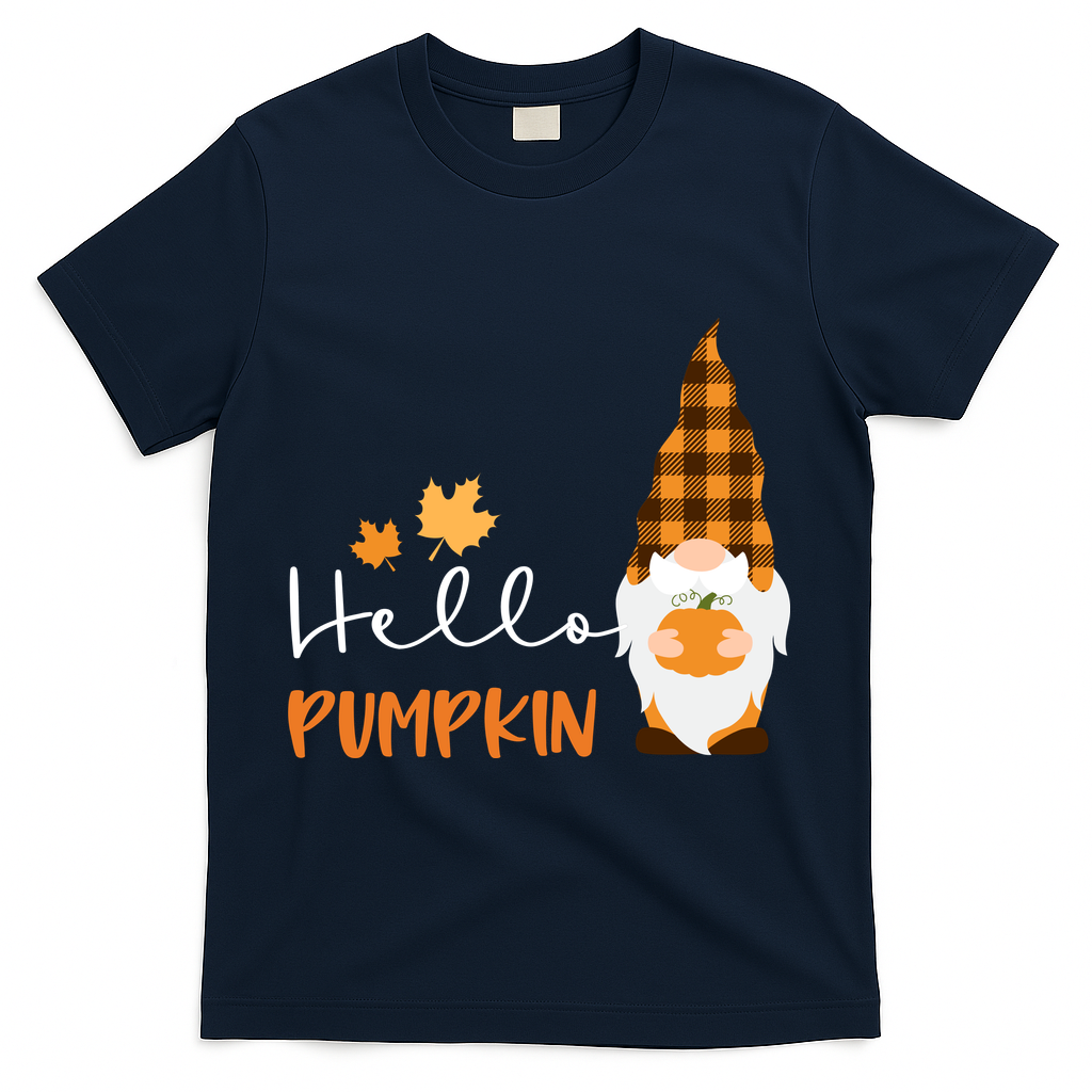 Hello Pumpkin Cute Gnome Fall Autumn T-Shirt product image 3