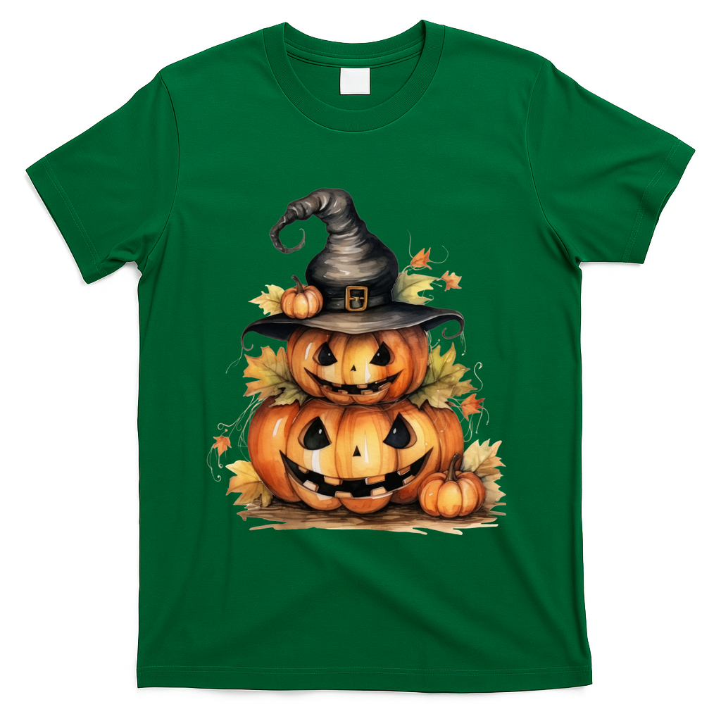 Halloween Pumpkin Witch Fall Autumn Illustration T-Shirt product image 4