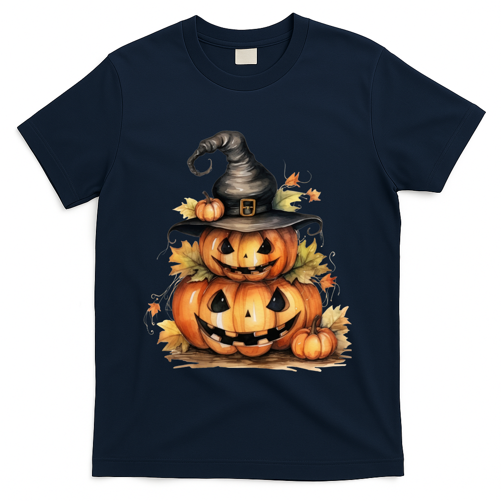 Halloween Pumpkin Witch Fall Autumn Illustration T-Shirt product image 3