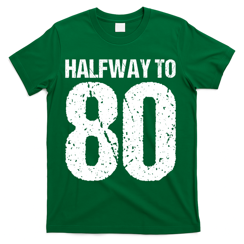 Halfway To 80 40th Birthday T-Shirt product image 4