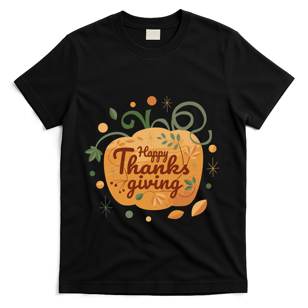 Happy Thanksgiving Holiday Pumpkin Autumn T-Shirt product image 1