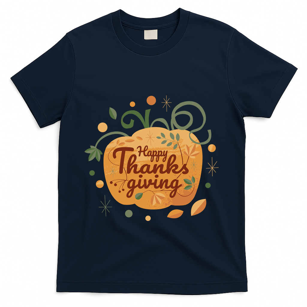 Happy Thanksgiving Holiday Pumpkin Autumn T-Shirt product image 3