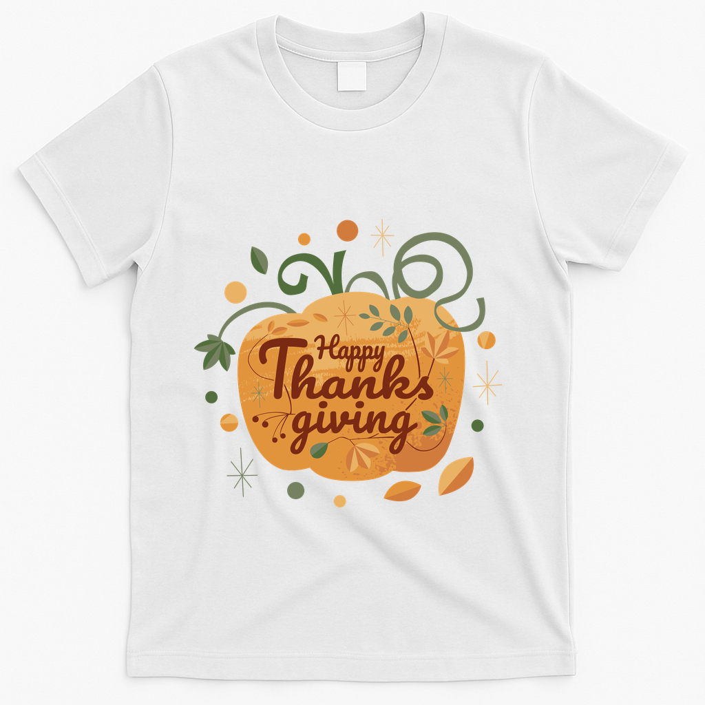 Happy Thanksgiving Holiday Pumpkin Autumn T-Shirt product image 2