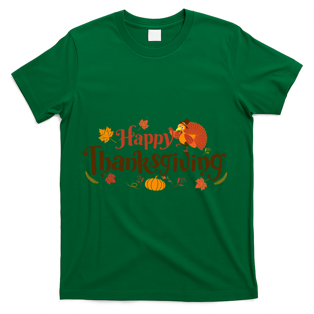 Happy Thanksgiving Turkey Holiday Cute Gift T-Shirt product image 4