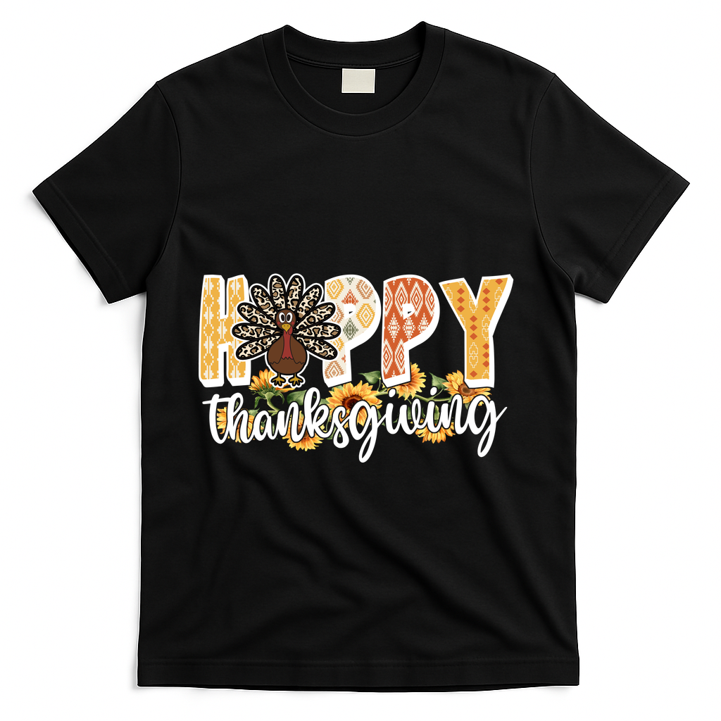 Happy Thanksgiving Turkey Cute Holiday T-Shirt product image 1