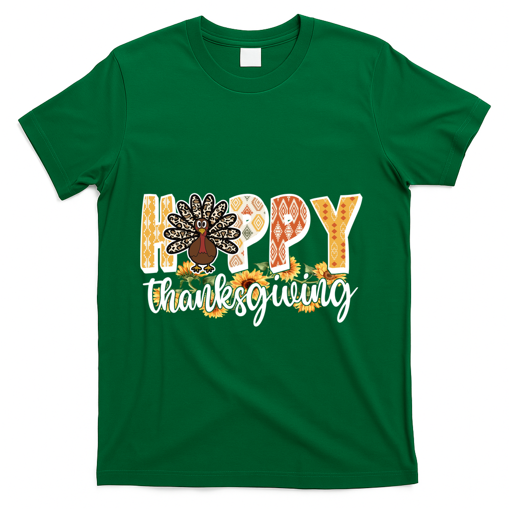 Happy Thanksgiving Turkey Cute Holiday T-Shirt product image 4
