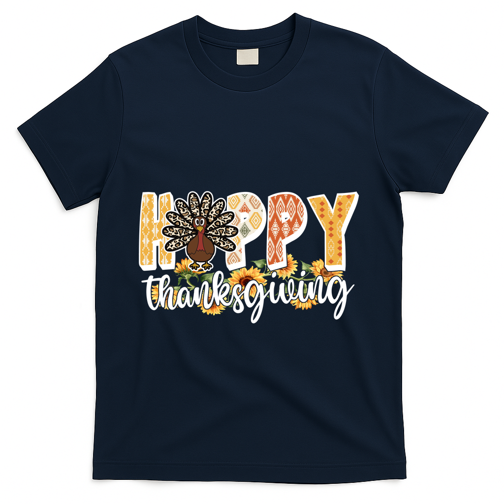 Happy Thanksgiving Turkey Cute Holiday T-Shirt product image 3