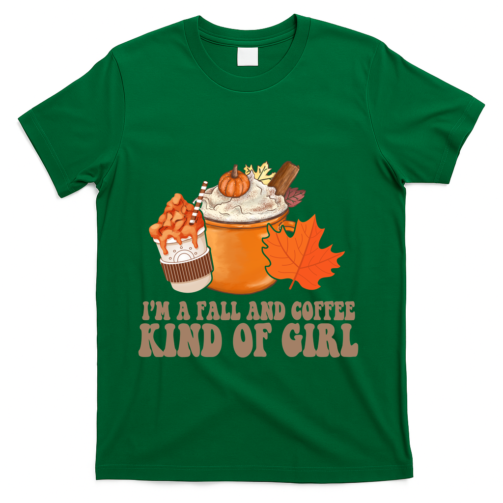 Im A Fall And Coffee Kind Of Girl Cute T-Shirt product image 4