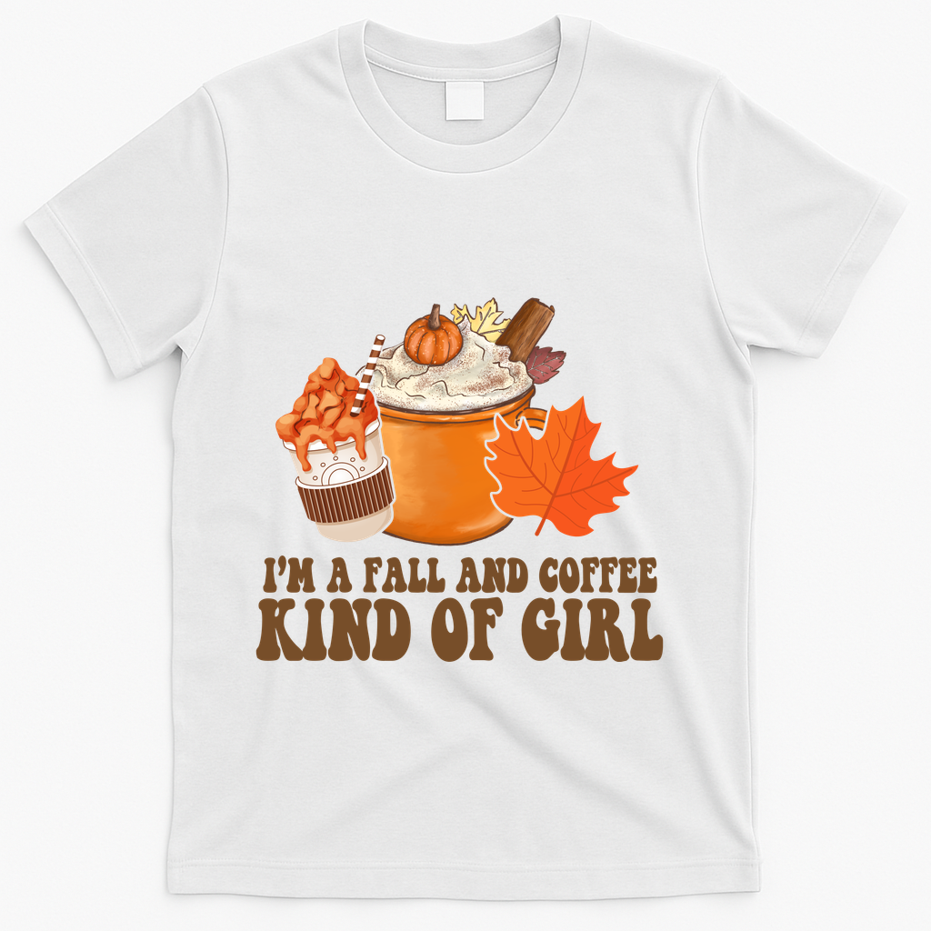 Im A Fall And Coffee Kind Of Girl Cute T-Shirt product image 2