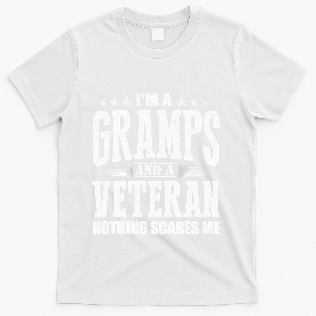 IM A Gramps And A Veteran Nothing Scares Me Funny Dad Gifts product image 2