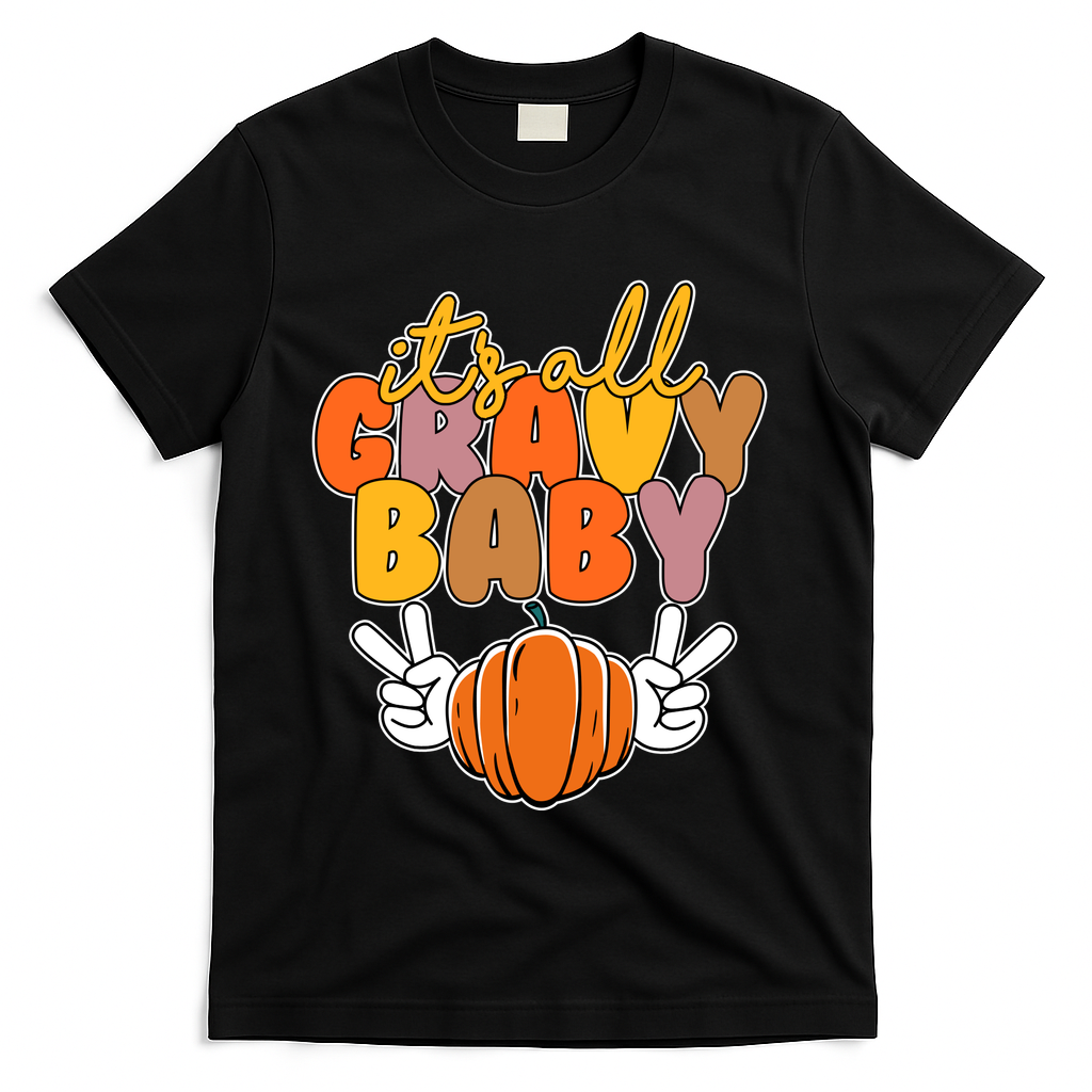Its All Gravy Baby Pumpkin Fall Funny T-Shirt product image 1