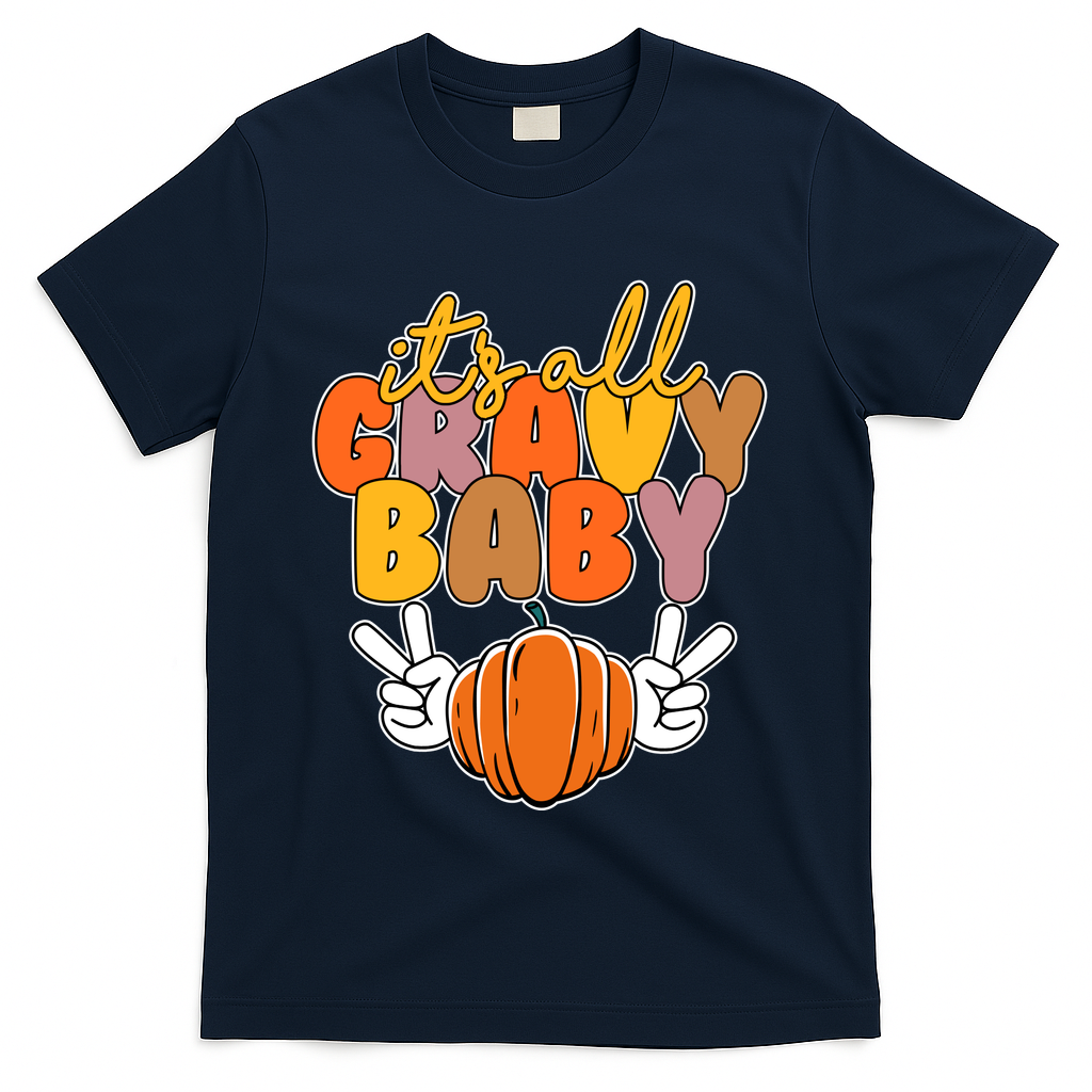 Its All Gravy Baby Pumpkin Fall Funny T-Shirt product image 3