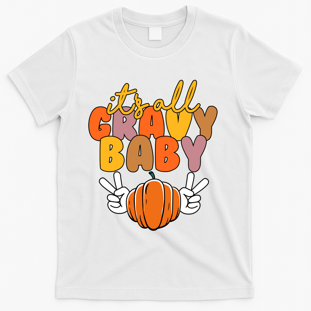 Its All Gravy Baby Pumpkin Fall Funny T-Shirt product image 2