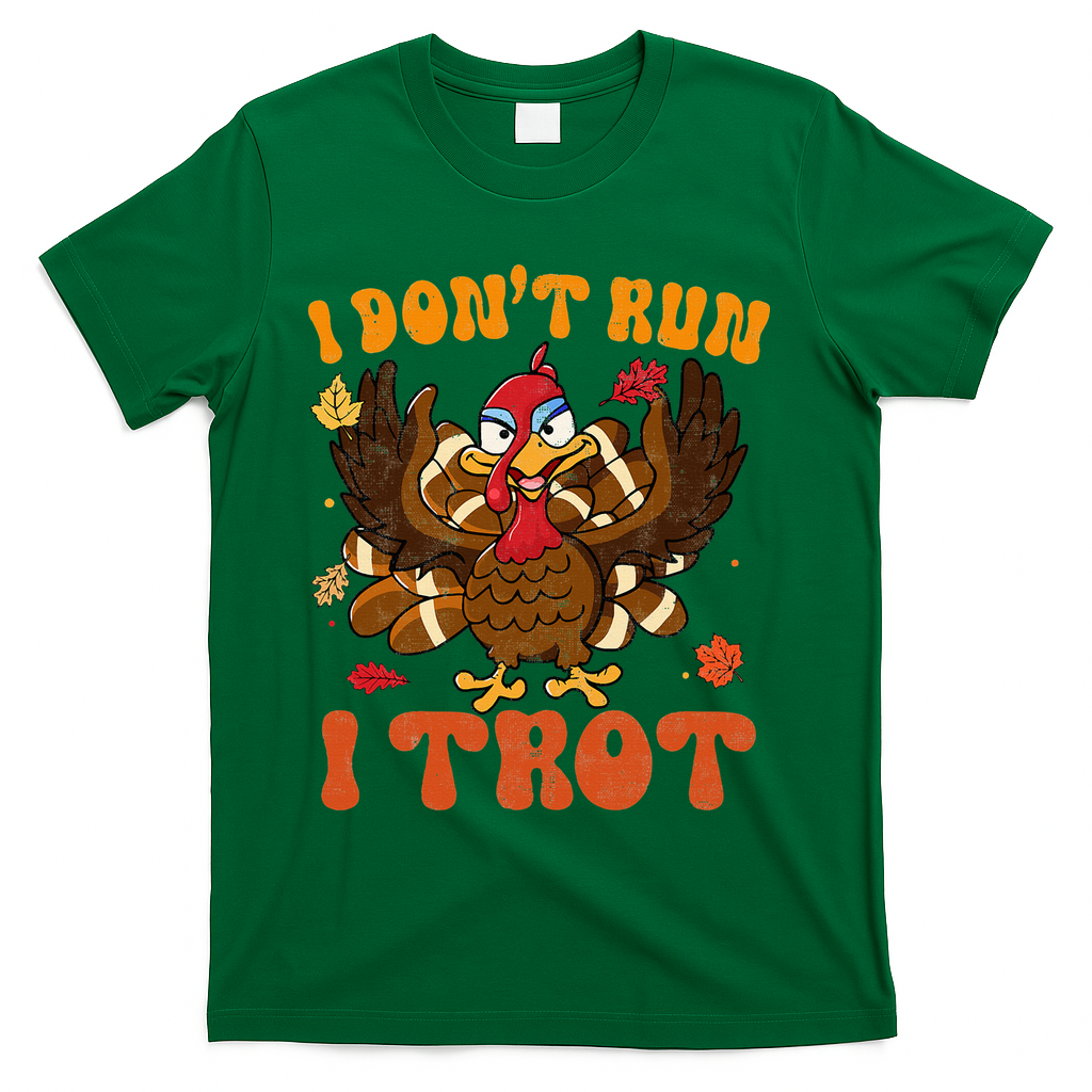 I Dont Run I Trot Turkey Autumn Thanksgiving Groovy Retro product image 4