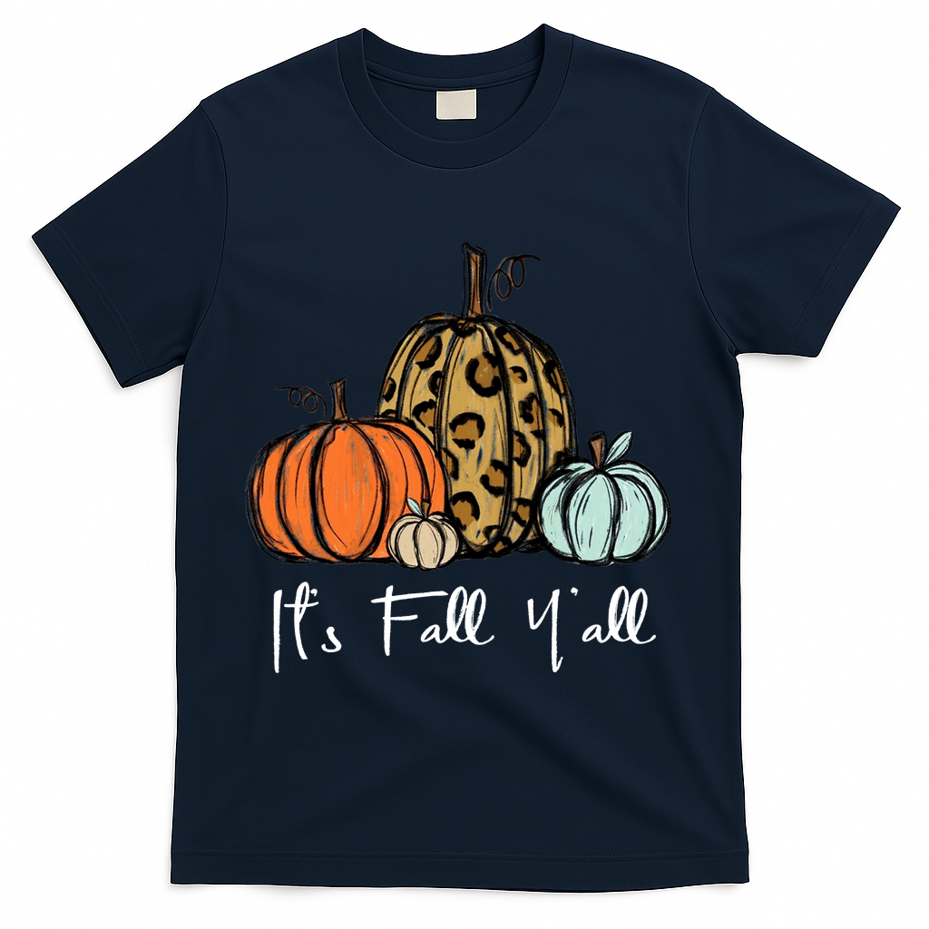 Its Fall Yall Graphic Shirt Women Thanksgiving Pumpkin product image 3