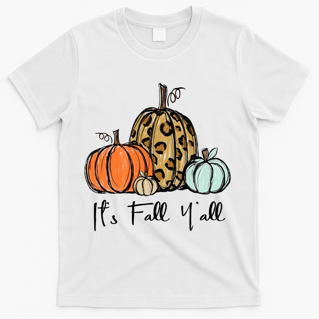 Its Fall Yall Graphic Shirt Women Thanksgiving Pumpkin product image 2