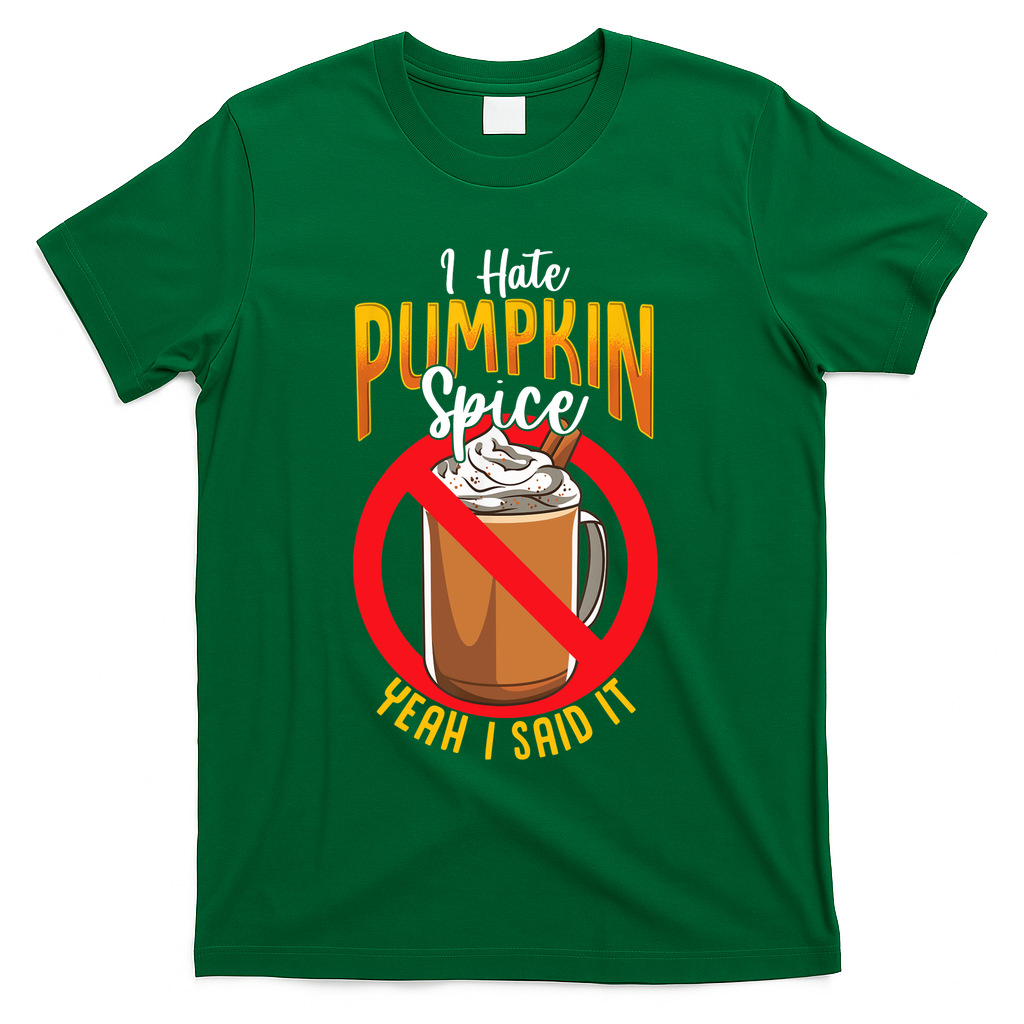 I Hate Pumpkin Spice Anti Latte Coffee Funny T-Shirt product image 4