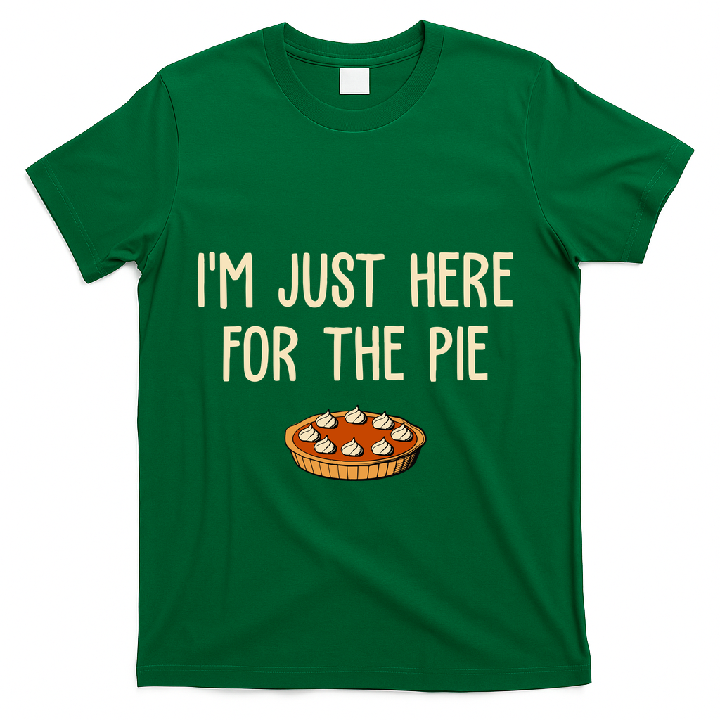 Im Just Here For The Pie Funny Holiday T-Shirt product image 4