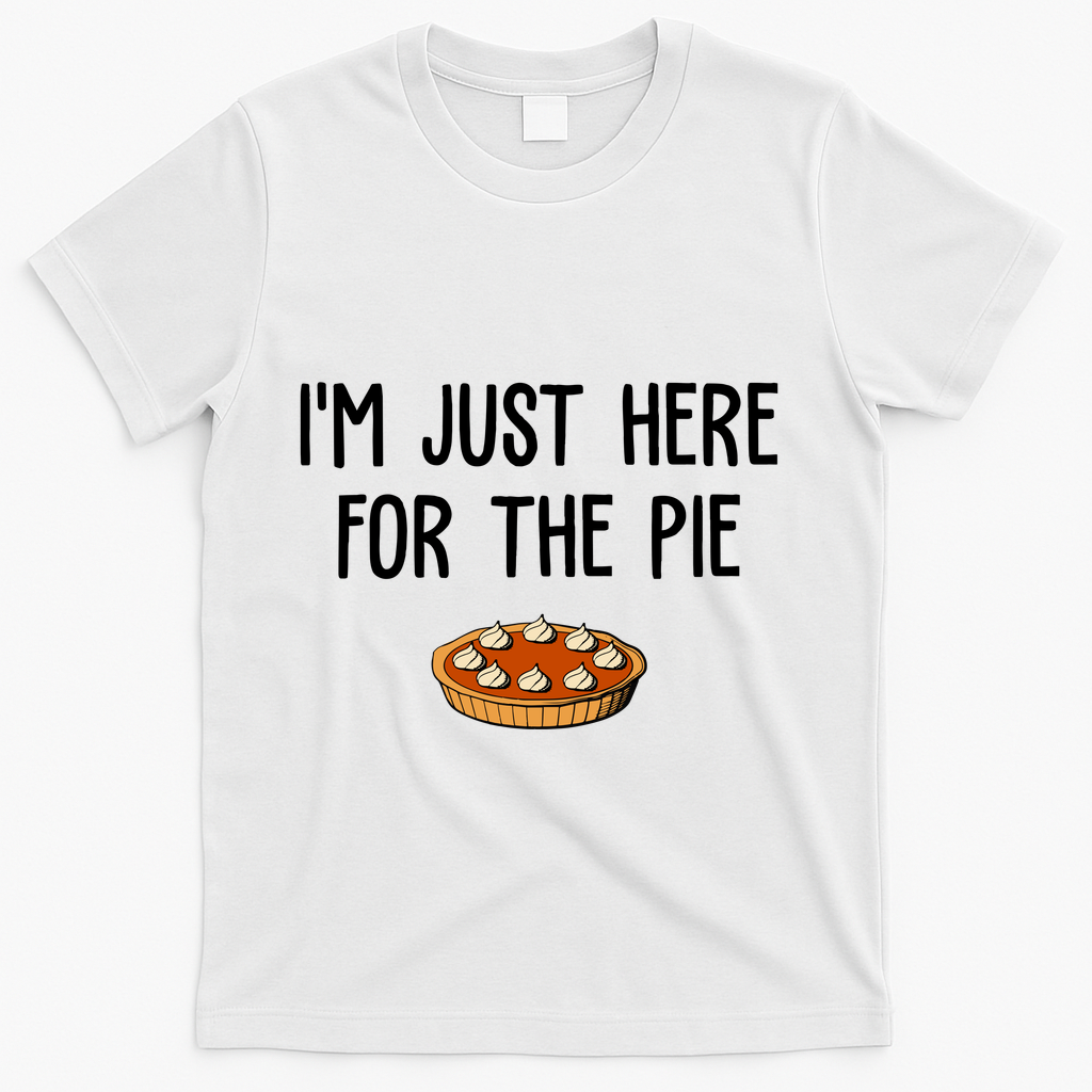 Im Just Here For The Pie Funny Holiday T-Shirt product image 2